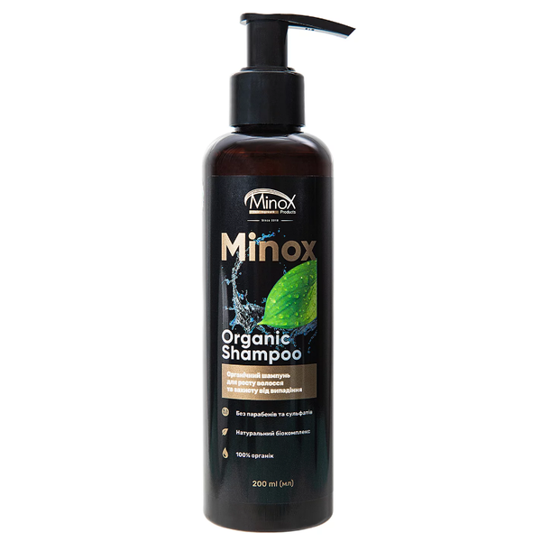 Органічний шампунь від випадіння волосся Minox organic shampoo 677890765 фото