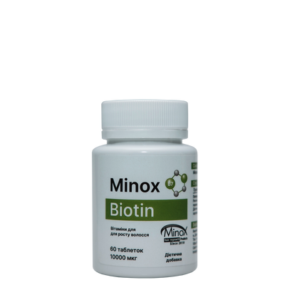 Чистый Биотин (10 000 мкг) для волос, кожи и ногтей Minox Biotin 68859652 фото